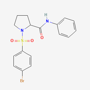 1-[(4-bromophenyl)sulfonyl]-N-phenyl-2-pyrrolidinecarboxamide