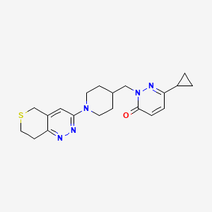 molecular formula C20H25N5OS B2498822 6-cyclopropyl-2-[(1-{5H,7H,8H-thiopyrano[4,3-c]pyridazin-3-yl}piperidin-4-yl)methyl]-2,3-dihydropyridazin-3-one CAS No. 2202288-87-5