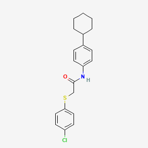 2-[(4-chlorophenyl)sulfanyl]-N-(4-cyclohexylphenyl)acetamide