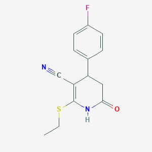 2-(Ethylsulfanyl)-4-(4-fluorophenyl)-6-oxo-1,4,5,6-tetrahydro-3-pyridinecarbonitrile