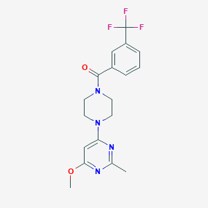 (4-(6-Methoxy-2-methylpyrimidin-4-yl)piperazin-1-yl)(3-(trifluoromethyl)phenyl)methanone