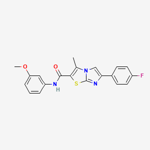 6-(4-fluorophenyl)-N-(3-methoxyphenyl)-3-methylimidazo[2,1-b][1,3]thiazole-2-carboxamide