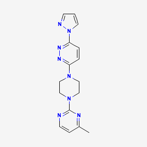 3-[4-(4-Methylpyrimidin-2-yl)piperazin-1-yl]-6-pyrazol-1-ylpyridazine