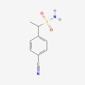 molecular formula C9H10N2O2S B2498842 1-(4-Cyanophenyl)ethanesulfonamide CAS No. 1250120-04-7