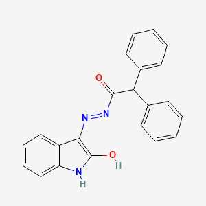 molecular formula C22H17N3O2 B2498848 (Z)-N'-(2-oxoindolin-3-ylidene)-2,2-diphenylacetohydrazide CAS No. 326886-16-2