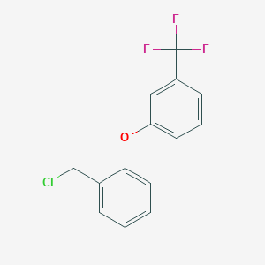 molecular formula C14H10ClF3O B2498876 1-(Chloromethyl)-2-[3-(trifluoromethyl)phenoxy]benzene CAS No. 478032-57-4