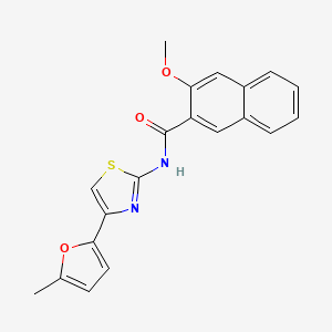 3-methoxy-N-[4-(5-methylfuran-2-yl)-1,3-thiazol-2-yl]naphthalene-2-carboxamide