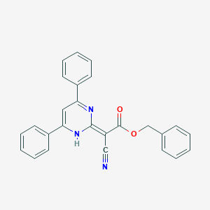 molecular formula C26H19N3O2 B249889 Benzyl cyano(4,6-diphenyl-2-pyrimidinyl)acetate 