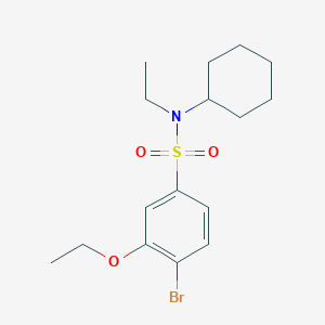 molecular formula C16H24BrNO3S B2498894 [(4-Bromo-3-ethoxyphenyl)sulfonyl]cyclohexylethylamine CAS No. 873578-82-6