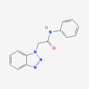 molecular formula C14H12N4O B2498905 2-(benzotriazol-1-yl)-N-phenylacetamide CAS No. 301655-23-2