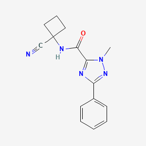 molecular formula C15H15N5O B2498907 N-(1-Cyanocyclobutyl)-2-methyl-5-phenyl-1,2,4-triazole-3-carboxamide CAS No. 1825657-02-0