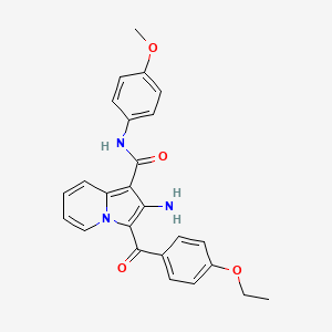 molecular formula C25H23N3O4 B2498912 2-氨基-3-(4-乙氧基苯甲酰)-N-(4-甲氧基苯基)吲哚啉-1-甲酰胺 CAS No. 903343-10-2