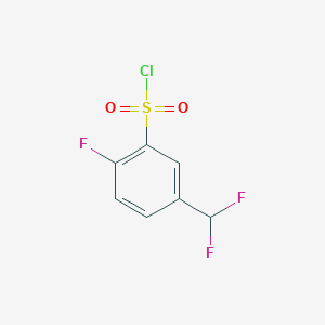 molecular formula C7H4ClF3O2S B2498916 5-(二氟甲基)-2-氟苯磺酰氯 CAS No. 1780465-63-5