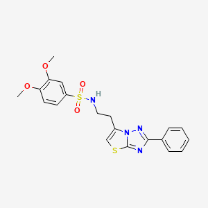 3,4-dimethoxy-N-(2-(2-phenylthiazolo[3,2-b][1,2,4]triazol-6-yl)ethyl)benzenesulfonamide
