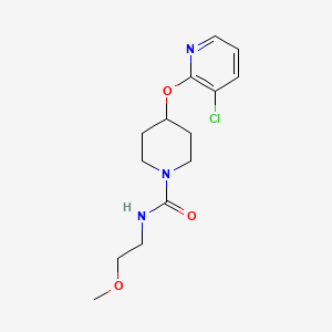 molecular formula C14H20ClN3O3 B2498926 4-((3-chloropyridin-2-yl)oxy)-N-(2-methoxyethyl)piperidine-1-carboxamide CAS No. 1448033-71-3