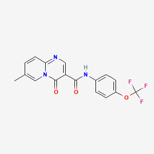 molecular formula C17H12F3N3O3 B2498936 7-甲基-4-氧代-N-(4-(三氟甲氧基)苯基)-4H-吡啶并[1,2-a]嘧啶-3-甲酰胺 CAS No. 877649-82-6
