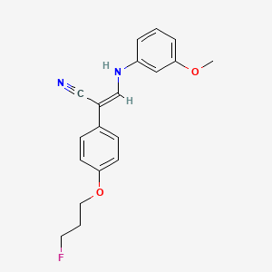 molecular formula C19H19FN2O2 B2498938 (Z)-2-[4-(3-氟丙氧基)苯基]-3-(3-甲氧基苯胺基)-2-丙烯腈 CAS No. 1164456-63-6