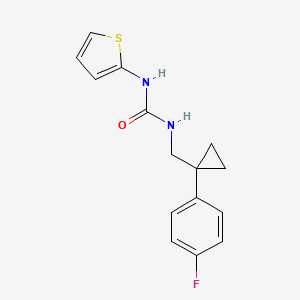 molecular formula C15H15FN2OS B2498946 1-((1-(4-氟苯基)环丙基)甲基)-3-(噻吩-2-基)脲 CAS No. 1207011-38-8
