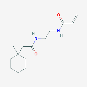 molecular formula C14H24N2O2 B2498954 N-[2-[[2-(1-Methylcyclohexyl)acetyl]amino]ethyl]prop-2-enamide CAS No. 2200881-97-4