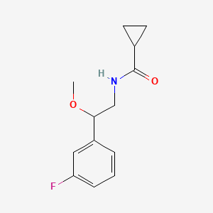 molecular formula C13H16FNO2 B2498964 N-(2-(3-fluorophenyl)-2-methoxyethyl)cyclopropanecarboxamide CAS No. 1797640-46-0
