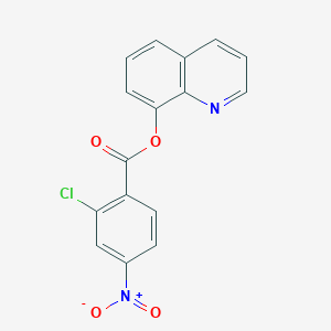 molecular formula C16H9ClN2O4 B2498980 Quinolin-8-yl 2-chloro-4-nitrobenzoate CAS No. 324058-90-4