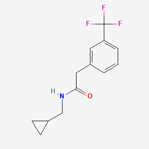 molecular formula C13H14F3NO B2498988 N-(Cyclopropylmethyl)-2-[3-(trifluoromethyl)phenyl]acetamide CAS No. 2326196-68-1