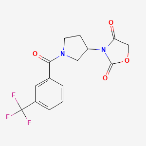 3-(1-(3-(Trifluoromethyl)benzoyl)pyrrolidin-3-yl)oxazolidine-2,4-dione