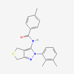 N-[2-(2,3-dimethylphenyl)-4,6-dihydrothieno[3,4-c]pyrazol-3-yl]-4-methylbenzamide