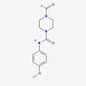molecular formula C13H17N3O3 B2499010 4-甲酰基-N-(4-甲氧基苯基)哌嗪-1-甲酰胺 CAS No. 1022299-57-5