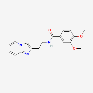molecular formula C19H21N3O3 B2499019 3,4-dimethoxy-N-(2-(8-methylimidazo[1,2-a]pyridin-2-yl)ethyl)benzamide CAS No. 868978-31-8