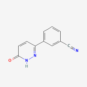 B2499020 3-(6-Oxo-1,6-dihydropyridazin-3-yl)benzonitrile CAS No. 52240-08-1
