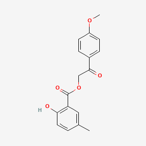 B2499035 2-(4-Methoxyphenyl)-2-oxoethyl 2-hydroxy-5-methylbenzoate CAS No. 1197834-98-2