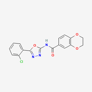 B2499038 N-(5-(2-chlorophenyl)-1,3,4-oxadiazol-2-yl)-2,3-dihydrobenzo[b][1,4]dioxine-6-carboxamide CAS No. 941961-32-6