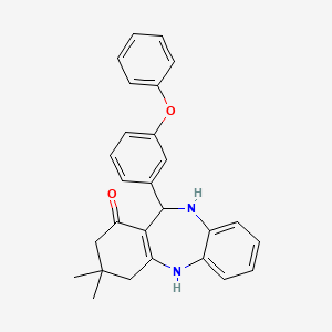 9,9-dimethyl-6-(3-phenoxyphenyl)-6,8,10,11-tetrahydro-5H-benzo[b][1,4]benzodiazepin-7-one