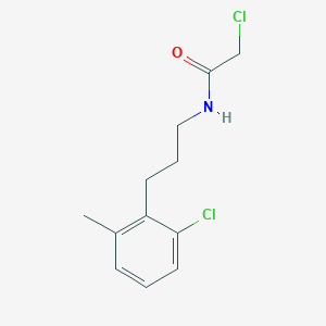 molecular formula C12H15Cl2NO B2499052 2-Chloro-N-[3-(2-chloro-6-methylphenyl)propyl]acetamide CAS No. 2411298-63-8