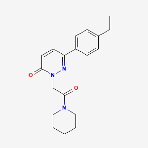 molecular formula C19H23N3O2 B2499053 6-(4-Ethylphenyl)-2-(2-oxo-2-piperidin-1-ylethyl)pyridazin-3-one CAS No. 899946-72-6