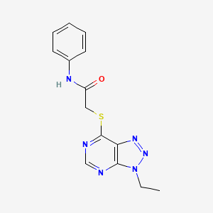 2-((3-ethyl-3H-[1,2,3]triazolo[4,5-d]pyrimidin-7-yl)thio)-N-phenylacetamide
