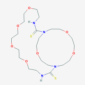 molecular formula C22H42N4O7S2 B249906 6,9,12,15,23,26,31-Heptaoxa-1,3,18,20-tetraazabicyclo[18.8.5]tritriacontane-2,19-dithione 
