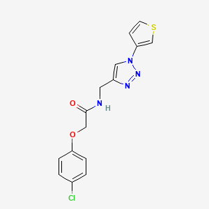 2-(4-chlorophenoxy)-N-((1-(thiophen-3-yl)-1H-1,2,3-triazol-4-yl)methyl)acetamide