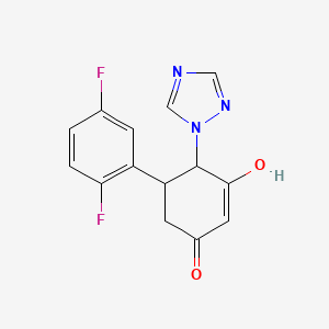 5-(2,5-difluorophenyl)-3-hydroxy-4-(1H-1,2,4-triazol-1-yl)-2-cyclohexen-1-one
