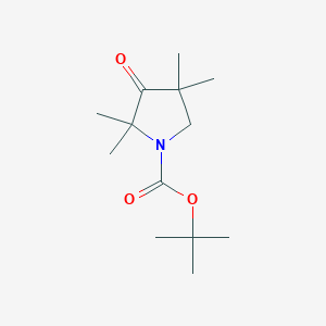 molecular formula C13H23NO3 B2499074 Tert-butyl 2,2,4,4-tetramethyl-3-oxopyrrolidine-1-carboxylate CAS No. 2375270-66-7