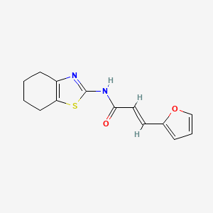 molecular formula C14H14N2O2S B2499075 (2E)-3-(furan-2-yl)-N-(4,5,6,7-tetrahydro-1,3-benzothiazol-2-yl)prop-2-enamide CAS No. 777879-31-9