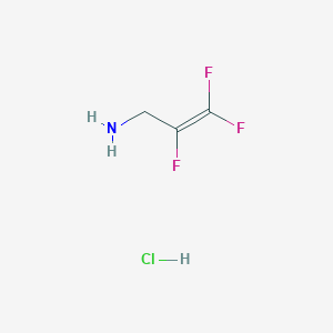 molecular formula C3H5ClF3N B2499081 2,3,3-Trifluoroprop-2-en-1-amine hydrochloride CAS No. 119839-58-6