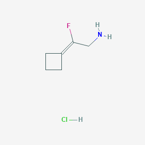 molecular formula C6H11ClFN B2499109 2-环丁烯基-2-氟乙胺；盐酸盐 CAS No. 2413886-43-6