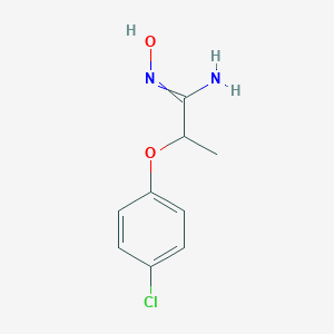 molecular formula C9H11ClN2O2 B249911 2-(4-chlorophenoxy)-N'-hydroxypropanimidamide 