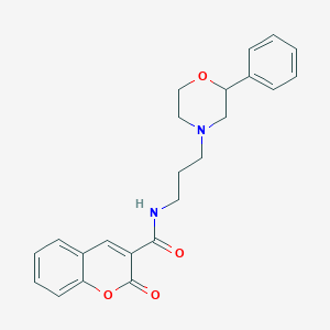 2-oxo-N-(3-(2-phenylmorpholino)propyl)-2H-chromene-3-carboxamide