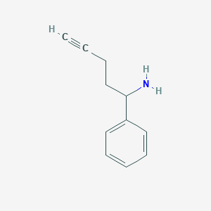 molecular formula C11H13N B2499138 1-Phenylpent-4-yn-1-amine CAS No. 1344306-25-7