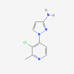 molecular formula C9H9ClN4 B2499142 1-(3-氯-2-甲基吡啶-4-基)吡唑-3-胺 CAS No. 1864682-68-7