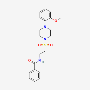 molecular formula C20H25N3O4S B2499143 N-[2-[4-(2-methoxyphenyl)piperazin-1-yl]sulfonylethyl]benzamide CAS No. 899997-00-3