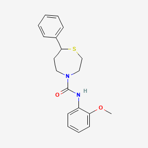 molecular formula C19H22N2O2S B2499148 N-(2-甲氧基苯基)-7-苯基-1,4-噻吩环庚烷-4-甲酰胺 CAS No. 1797028-88-6